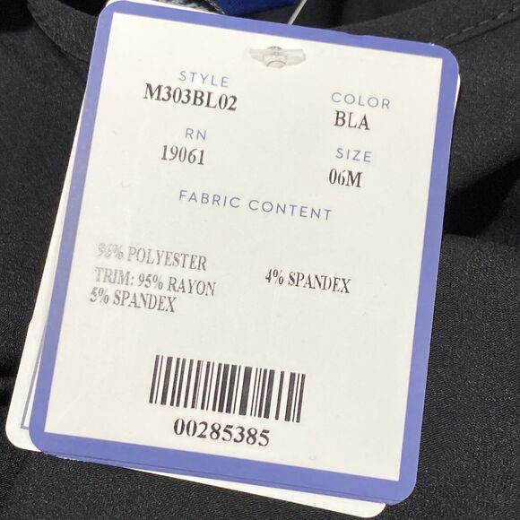 NWT Doncaster Collection Size 6 Dressy Black Tank Top Sleeveless Ruffle Front - Picture 8 of 9